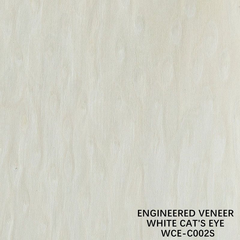Yeniden Yapılmış Kompozit Ahşap Yapraklar Finer Burl Ve Kök Beyaz Kedim Göz 002S 0.15mm