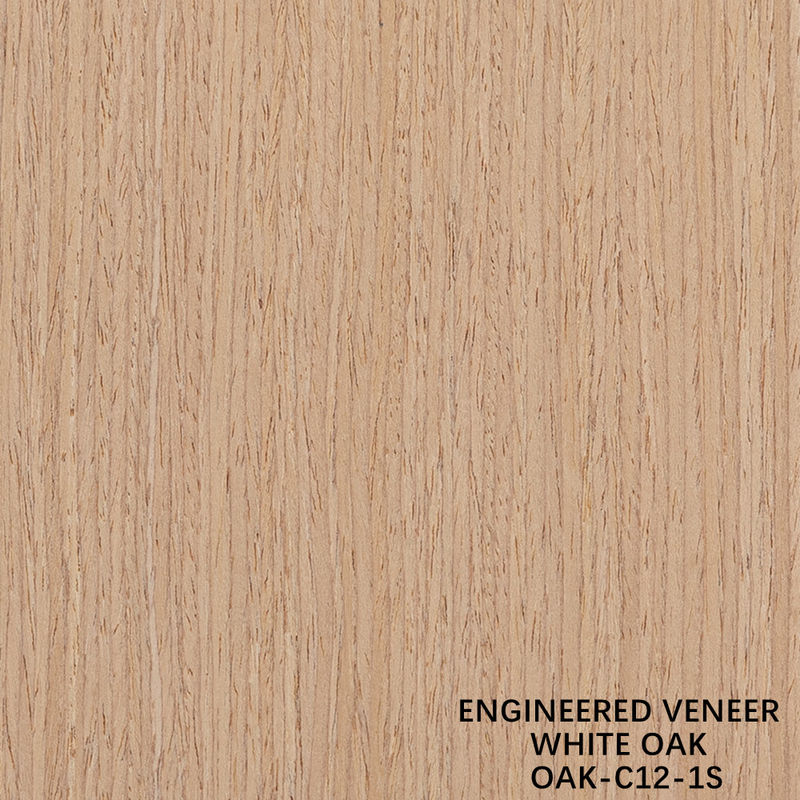 Simülasyon Ahşap Finer Beyaz meşe 12-1s Düz Taneler 0.15-0.55mm Dekorasyon için