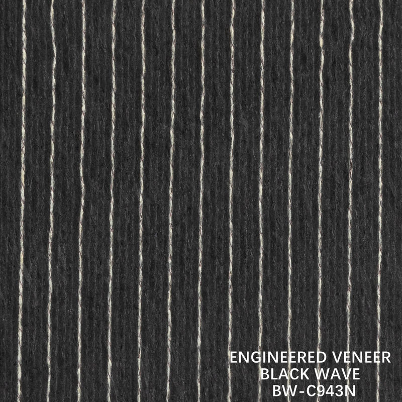 2500-3100mm Ahşap Finer Siyah Ripple 943N Duvar örtüsü için Siyah ve Beyaz