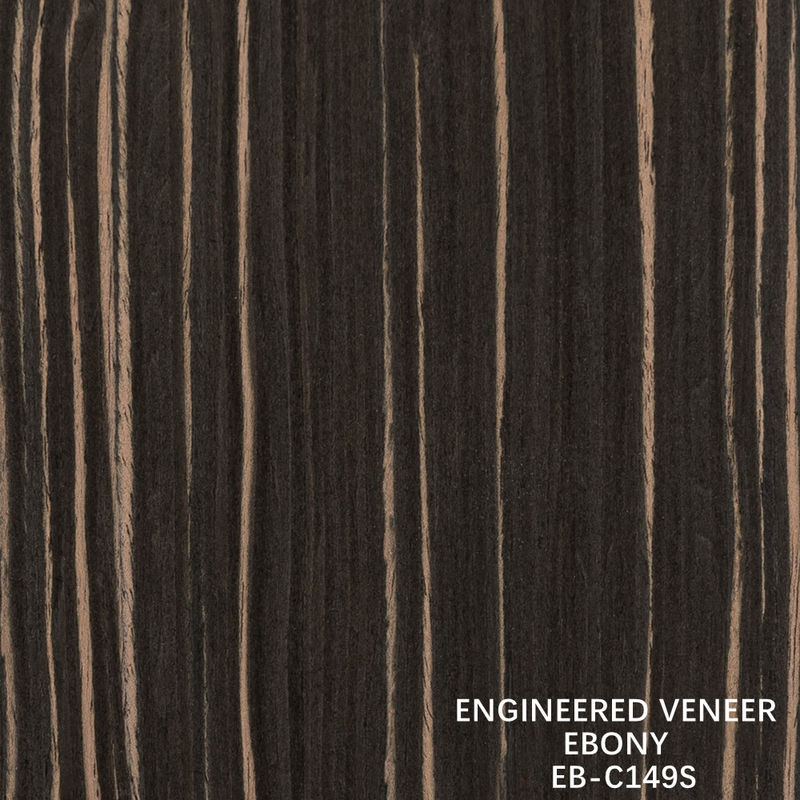 Düz Ebony Renkli Mühendislik Ahşap Yapısı Fener Plywood için 640-1220mm Genişlik Splicing