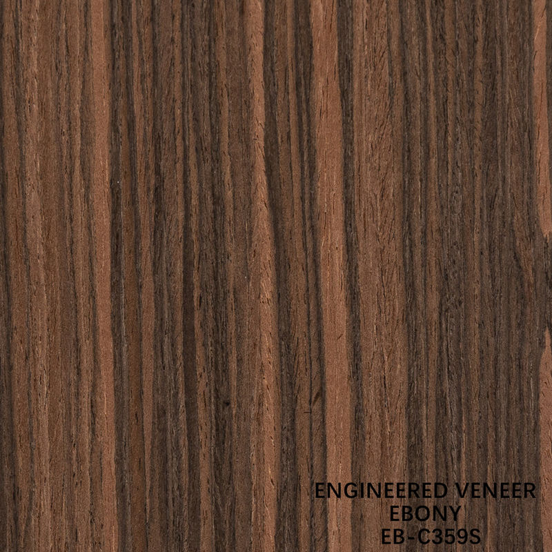Recon Ebony Wood Veneer Slice Cut Düz Taneler Çift Renkli Kapı ve Dolabın Yüz Dekorasyonu