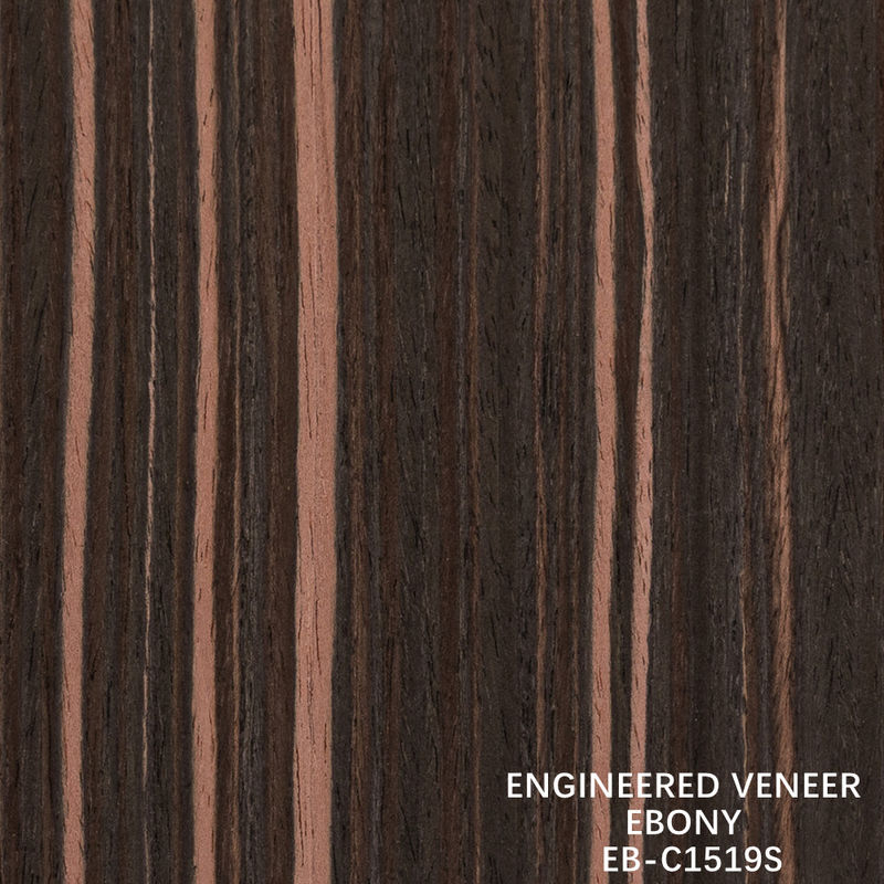 Yapay Ebony Ahşap Finer Dikey Taneler Kırmızı Renk 2200-3100mm Uzunluk Otel Dekorasyonu İçin