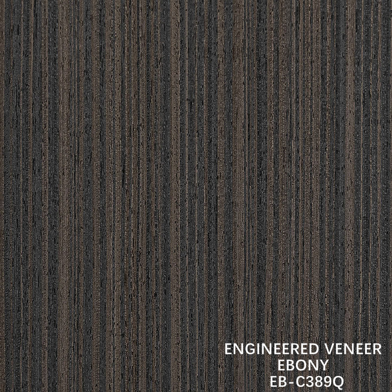 Kahverengi Mühendislik Ahşap Finer Çeyreği Kesim Ebony Finer Kapı ve Kabine Yüzü için