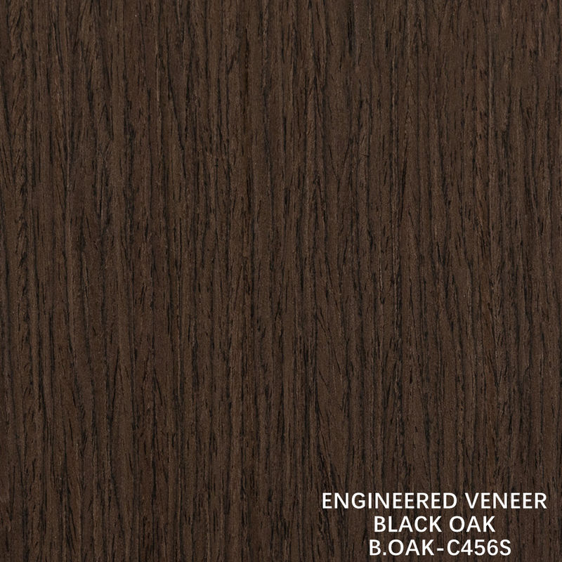 Fantezi Mühendislik Ahşap Kaplama Siyah Meşe Düz Damar Dilim Kesim Birleştirme 1220mm B.OAK-C456S / 617S / 1180S / 1222S
