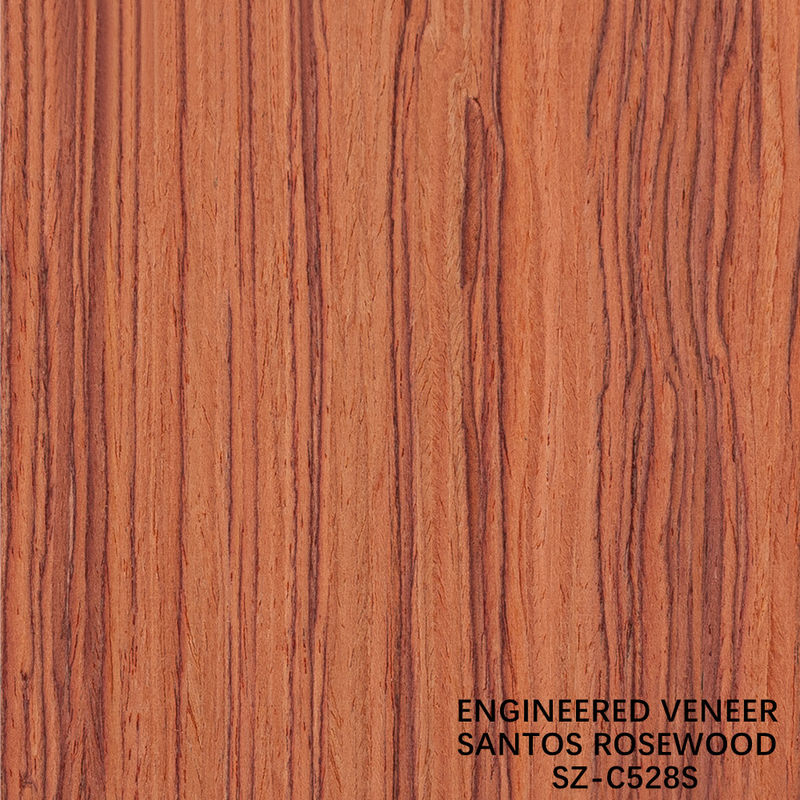 Sanatsal Ahşap Finer Santos Rosewood İnsan Yapımı Finer Yaprak 2050-3200mm Müzik Enstrümanı için Çin Fabrikası
