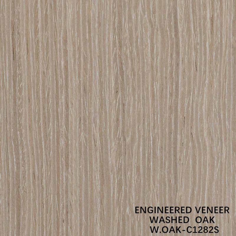Mühendislik Ahşap Finer Özel Yıkanmış Meşe Yaprağı Düz Taneler 2500-3200mm Kapı Derisi İçin Yırtılmış Sırt