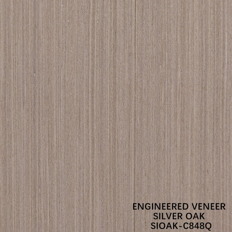 Dilim Kesim Yeniden Oluşturulmuş Gümüş Meşe Ağacı Kaplama Uzunluğu 2500-3100mm Duvar Kaplaması İçin Özelleştirilebilir SOAK--848Q/877Q/898Q/948Q/985Q