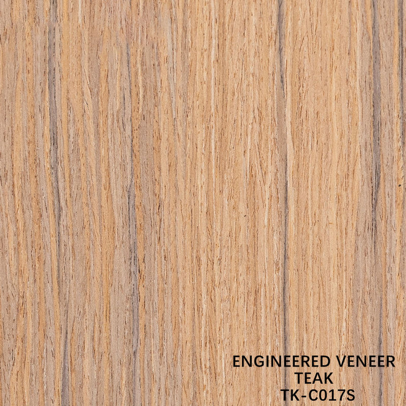 Recon Wood Veneer Of Teak Slice Cut Teknikleri Düz Tanelerle Kapı Yüzü Uzunluk 2850mm