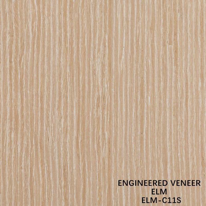 Özel Recon Elm Wood Veneer düz kesim ve 2500 * 640 mm dolap yüzü için taç kesim