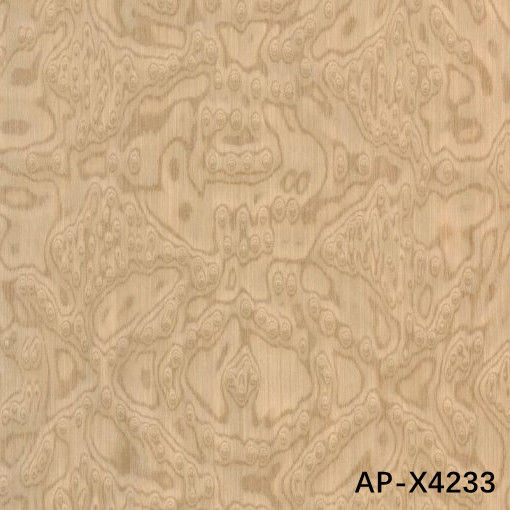 Ash Sapele Pommele Mühendislik Ahşap Finer Standart Boyutu 2500 * 640mm X4233 kapı ve dolap yüzü için