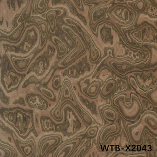 Yeniden Yapılmış Siyah Ceviz Burl Ahşap Finer WTB-X2043 0.15-0.55mm İç Dekoratif Tahta için