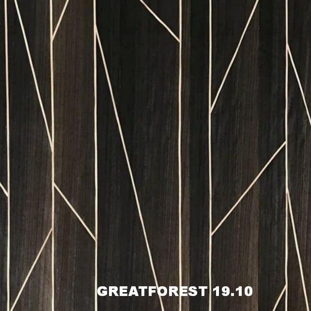 Sanatsal Parket Ahşap Finer Geometrik Estetik Duygu Popüler Geometrik Şekiller Ahşap Kapı için 0.50mm Kalınlığı