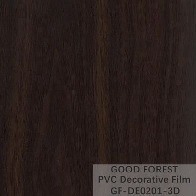 Dekoratif Siyah PVC Film 1260mm - 1330mm Genişlik Ahşap Tahıl