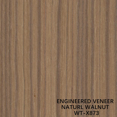 EV Mühendislik Ahşap Kaplama Doğal Ceviz Çeyrek Düz Damar Standart Boyut 2500*640MM WT-X873