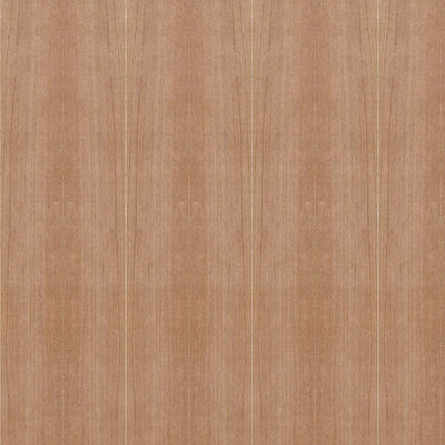 Doğal Kırmızı Meşe Ahşap Kaplama Fantezi Mdf / Sunta Kabin Panelleri İçin Düz Tahıl 2440/2745/3050mm Uzunluk