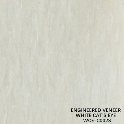 Yeniden Yapılmış Kompozit Ahşap Yapraklar Finer Burl Ve Kök Beyaz Kedim Göz 002S 0.15mm