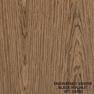 Yeniden Yapılmış Ahşap Finer Ceviz Flat Cut Crown Grain 0.15-0.6mm Kahverengi Kapı için WT-C928C/1158C/1170C/1176C