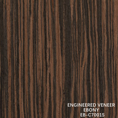 Fantezi Yeniden Kompozisyonlu Ebony Ahşap Finer Çeyreği Düz Taneler Otel ve Dolap Dekorasyonu İçin Dönüş