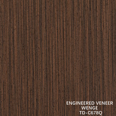 Mühendislik Ahşap Kaplama Dilim Kesim Wenge Çeyrek Damar Otel Dekorasyonu İçin İyi Fiyat 3200mm TD-678Q/1403Q/2238Q