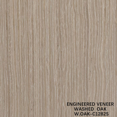 Mühendislik Ahşap Kaplama Özel Yıkanmış Meşe Levha Düz Damarlı 2500-3200mm Keçeli Arkalı Kapı Yüzeyi İçin W.OAK-1282S / 1282C / 1327S