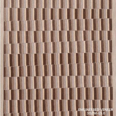3D Recon Wood Veneer 3DZM-L5.0 For Cabinet Face Interior Wall Wood Veneer 0.5mm  Custom Sizes & Textures